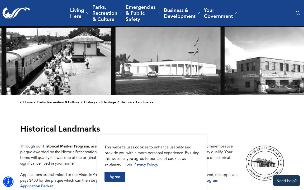 College Station neighbors historical landmarks and neighborhood records