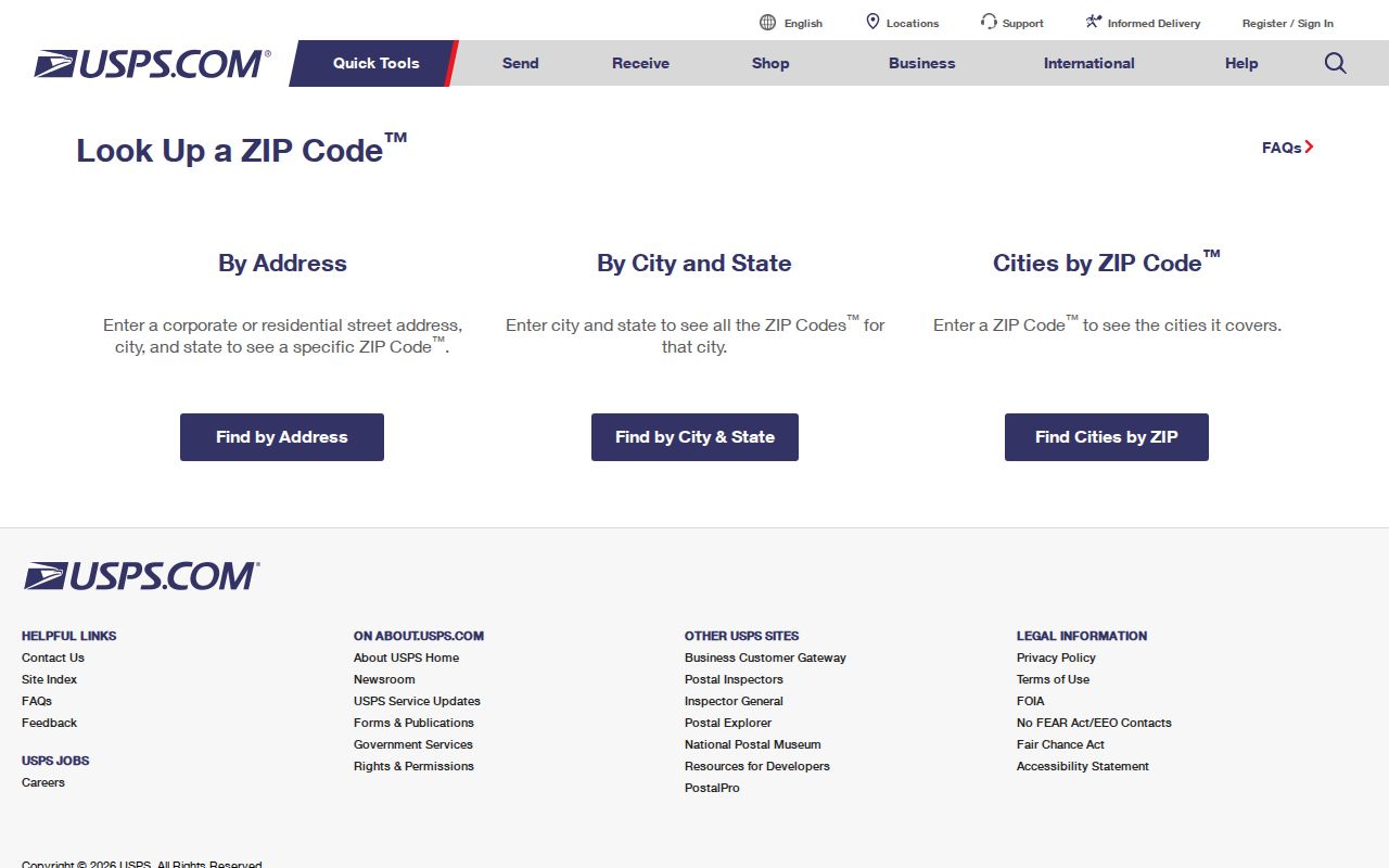 College Station ZIP code directory USPS address lookup